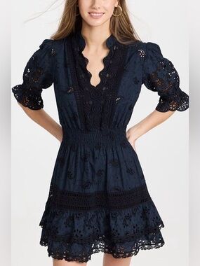 Temptations Positano Navy Hollywood Mini Dress